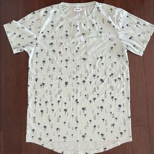 Mens Mint Green shirt with Surfboard design